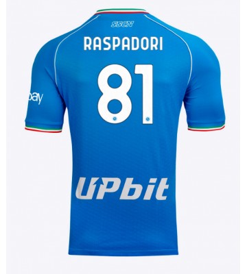 SSC Napoli Giacomo Raspadori #81 Hjemmebanetrøje 2023-24 Kort ærmer